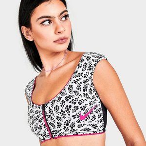 NIKE Swim Party Dots Crop Bikini Top NESSC267-100 White